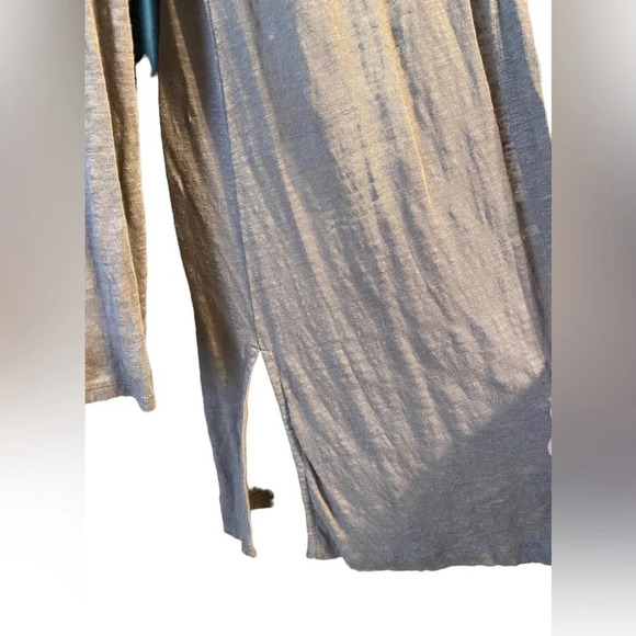 Cynthia Rowley 100% Linen Long Line Hooded Open Cardigan - Picture 4 of 7